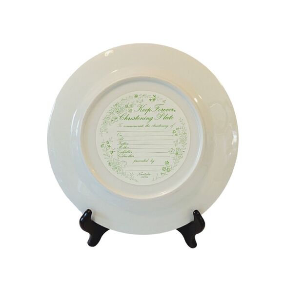 Vintage Noritake Floral Keep Forever Christening Porcelain Keepsake Plate - Picture 3 of 4